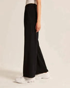 Women's Tailored Wide Leg Trousers – High Waist Dress Pants