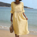 Women's Flowy Midi Dress – Figure-Flattering Day-to-Night Dress