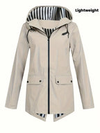 Women's Hooded Outdoor Jacket – Lightweight Wind Resistant Jacket