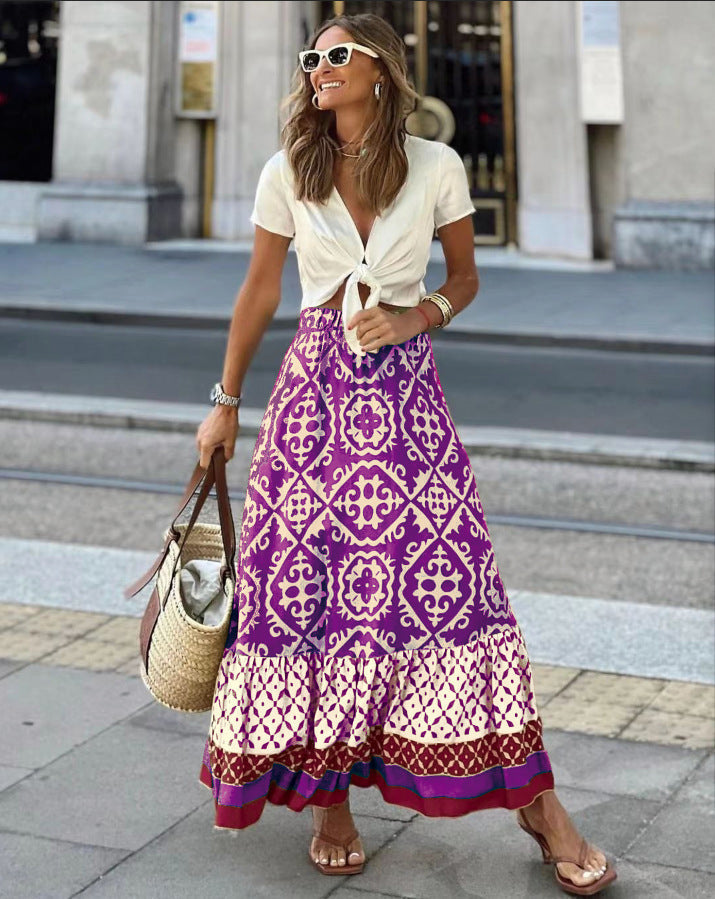 Elara | High Waist Maxi Skirt