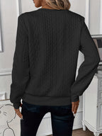Women's Zip Front Sweater – Long Sleeve High Neck Knit Pullover