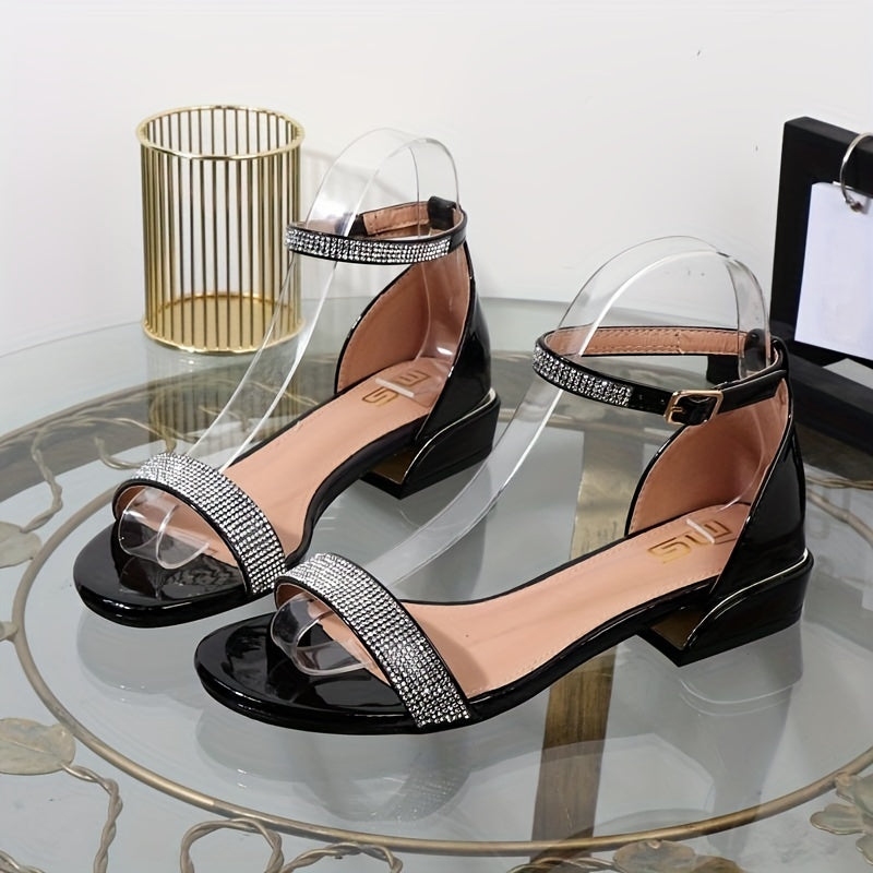 Women's Rhinestone Flat Sandals – Crystal Summer Sandals