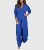Women's Elegant Wide Leg Set – Matching Two-Piece Set – Naomi