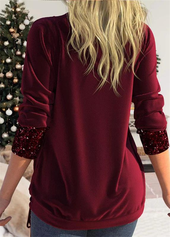 Women's Sequin Overlay Blouse – Sparkle Statement Evening Top