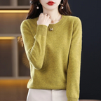Women's Classic Crew Neck Sweater – Soft Long Sleeve Knit Pullover
