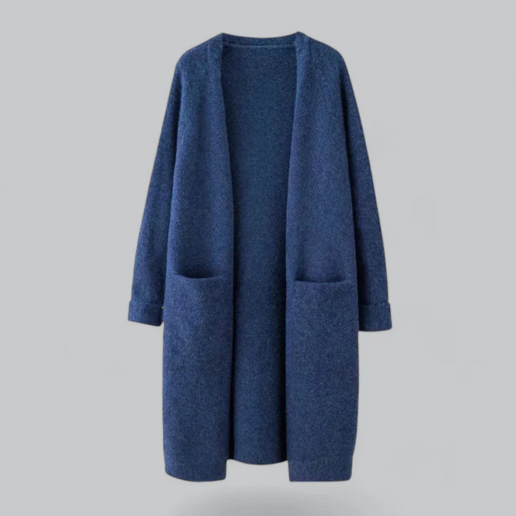 Women's Open Front Winter Cardigan – Relaxed Long Sleeve Cardigan