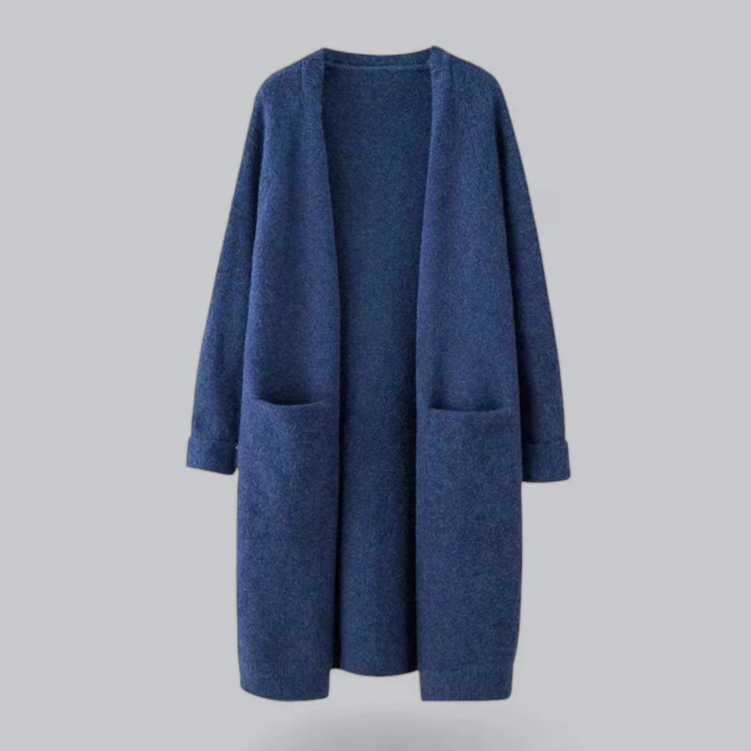 Women's Open Front Winter Cardigan – Relaxed Long Sleeve Cardigan