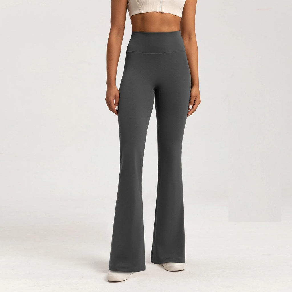 Women's High Waist Flare Leggings – Crossover Waist Workout Yoga Pants