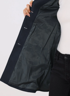 Women's Classic Button Coat – Tailored Long Sleeve Overcoat