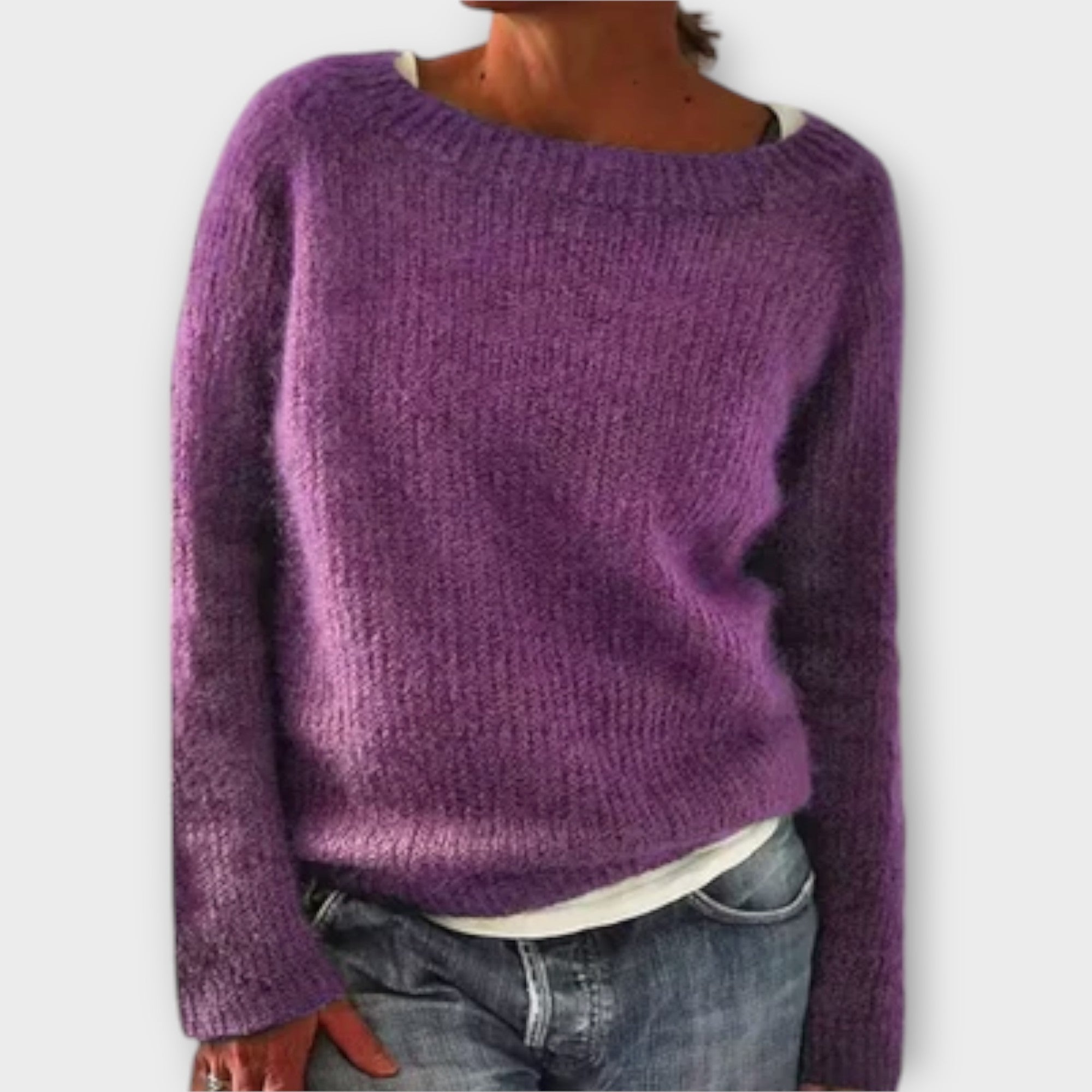 Women's Nordic Pattern Sweater – Icelandic Crew Neck Winter Pullover