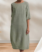Women's Relaxed Everyday Midi Dress – Casual Summer Dress