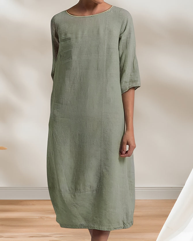 Women's Relaxed Everyday Midi Dress – Casual Summer Dress