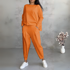 Women's Long Sleeve Lounge Set – Crew Neck Matching Pants Set