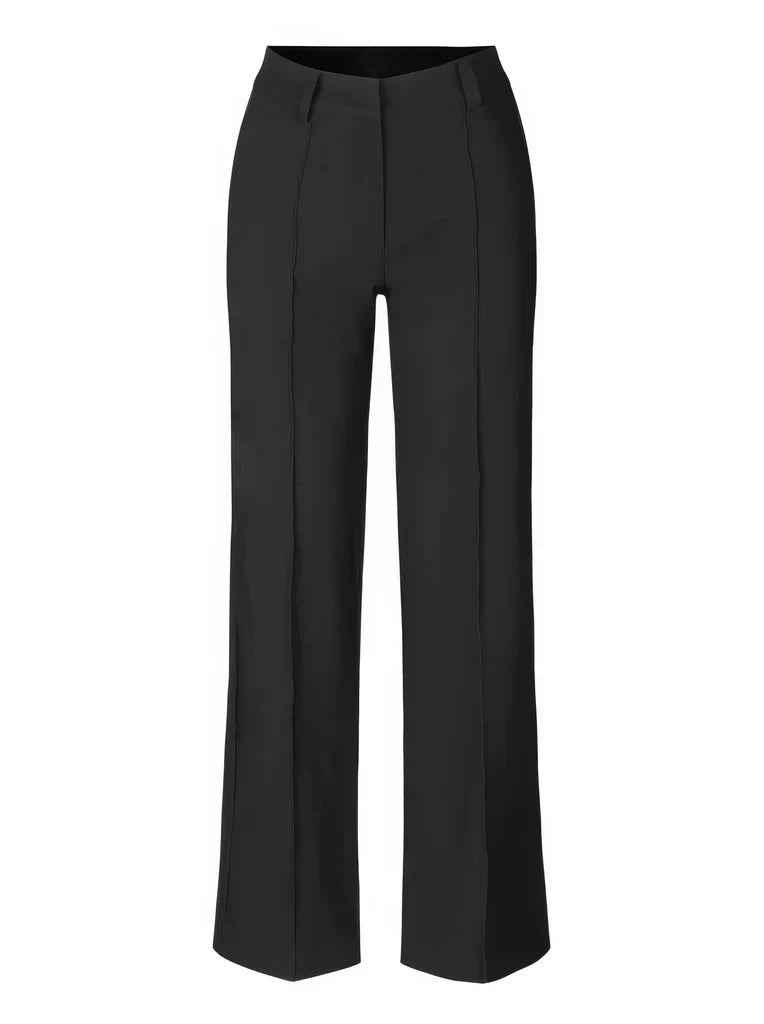 Women's Tailored Wide Leg Trousers – High Waist Slim Fit Dress Pants