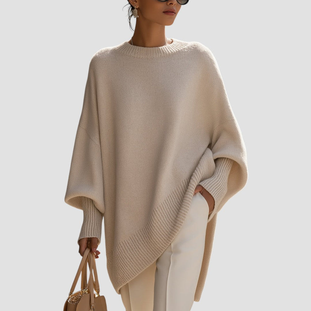 Women's Oversized Sweater – Relaxed Long Sleeve Knit Sweater
