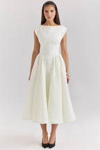 Women's Tailored Waist Dress – Flowy Formal Wedding Guest Dress