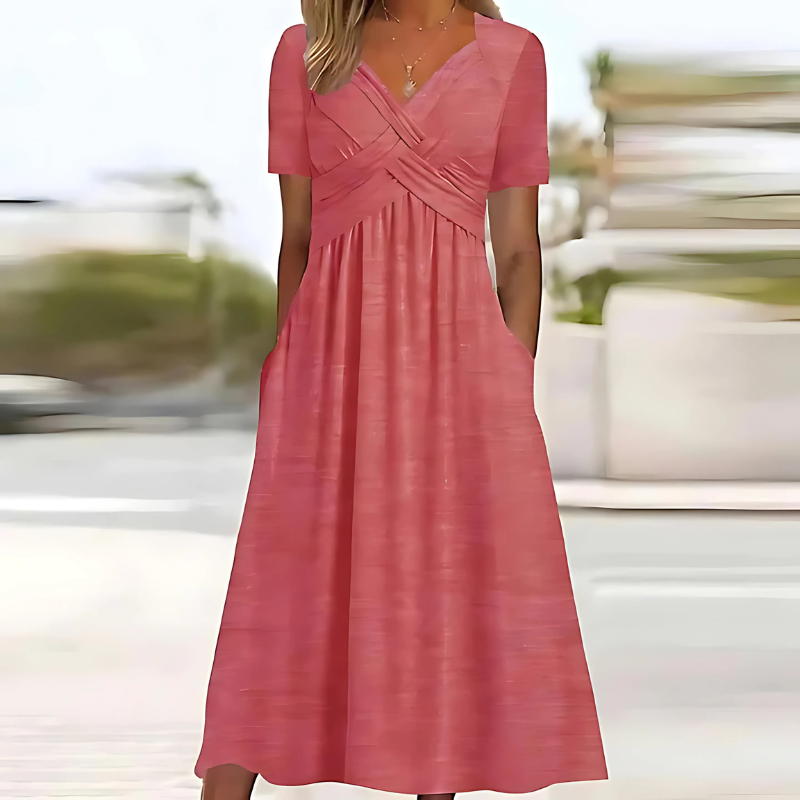 Women's Classic Midi Dress – Flowy Day-to-Night Dress