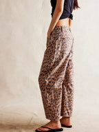 Women's Printed Wide Leg Jeans – Casual Denim Jeans – Lyra