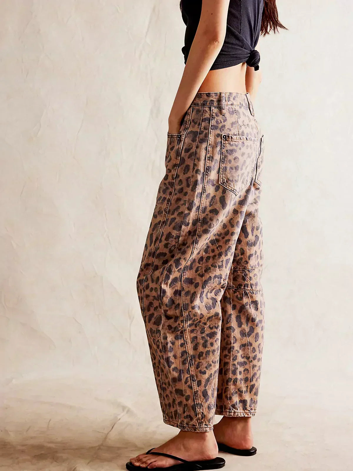 Women's Printed Wide Leg Jeans – Casual Denim Jeans – Lyra