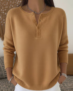 Women's V-Neck Button Cardigan – Long Sleeve Winter Cardigan