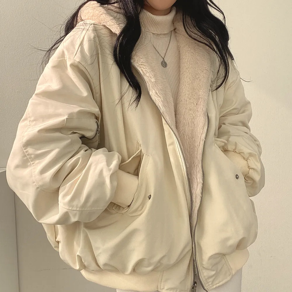 Women's Reversible Hooded Jacket – Oversized Winter Coat