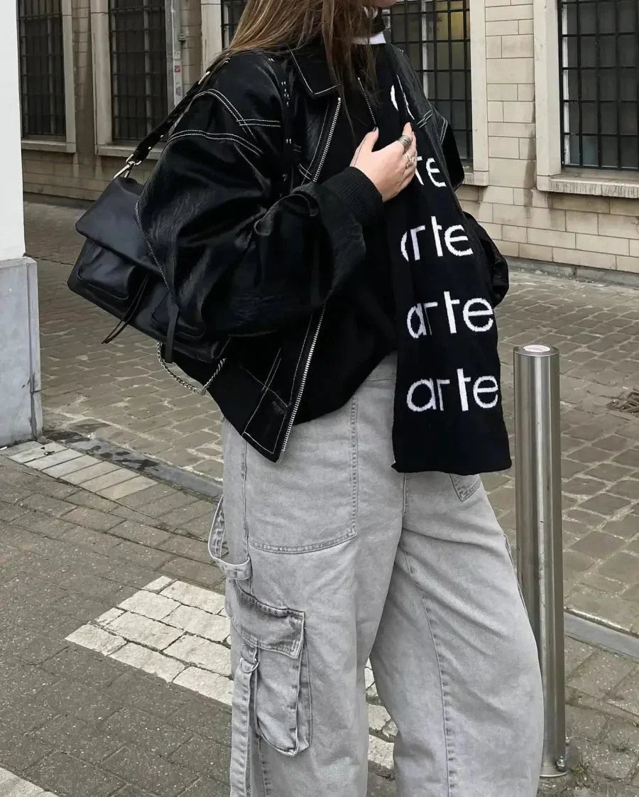 Women's Relaxed Bomber Jacket – Oversized Utility Jacket