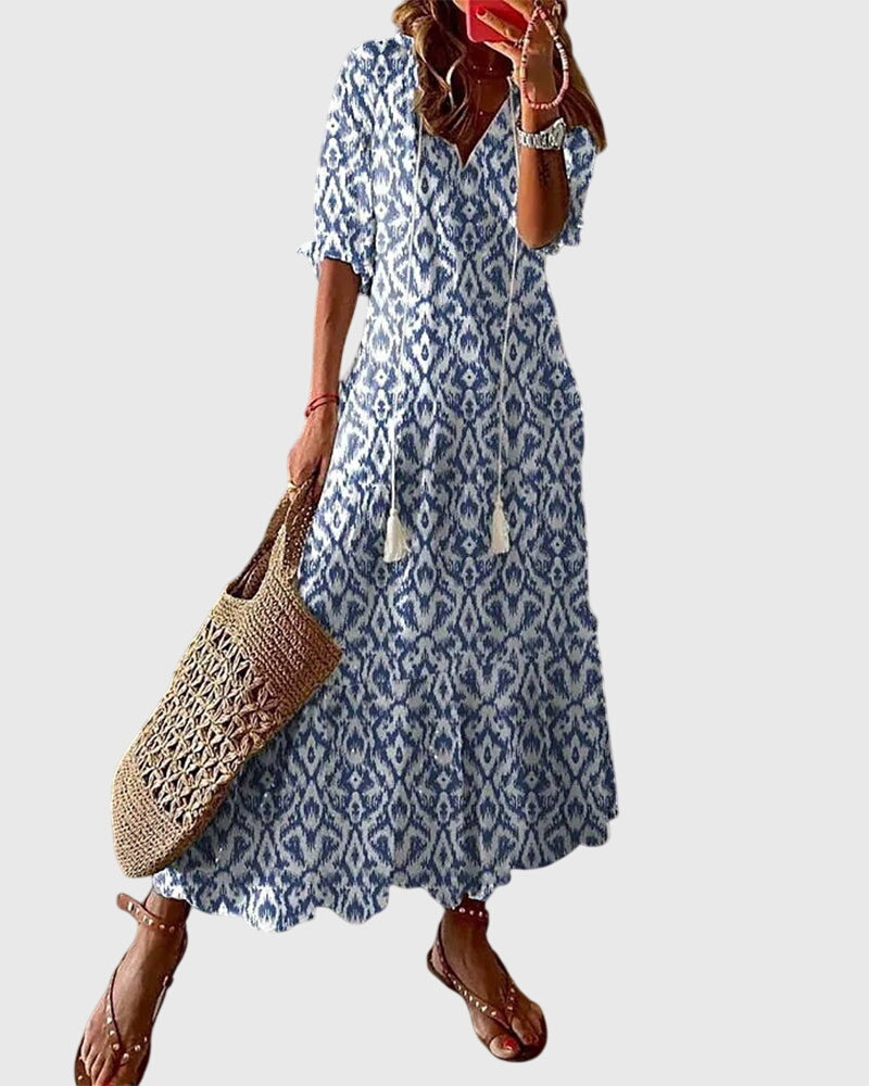 Aurora | Boho Vintage Summer Maxi Dress