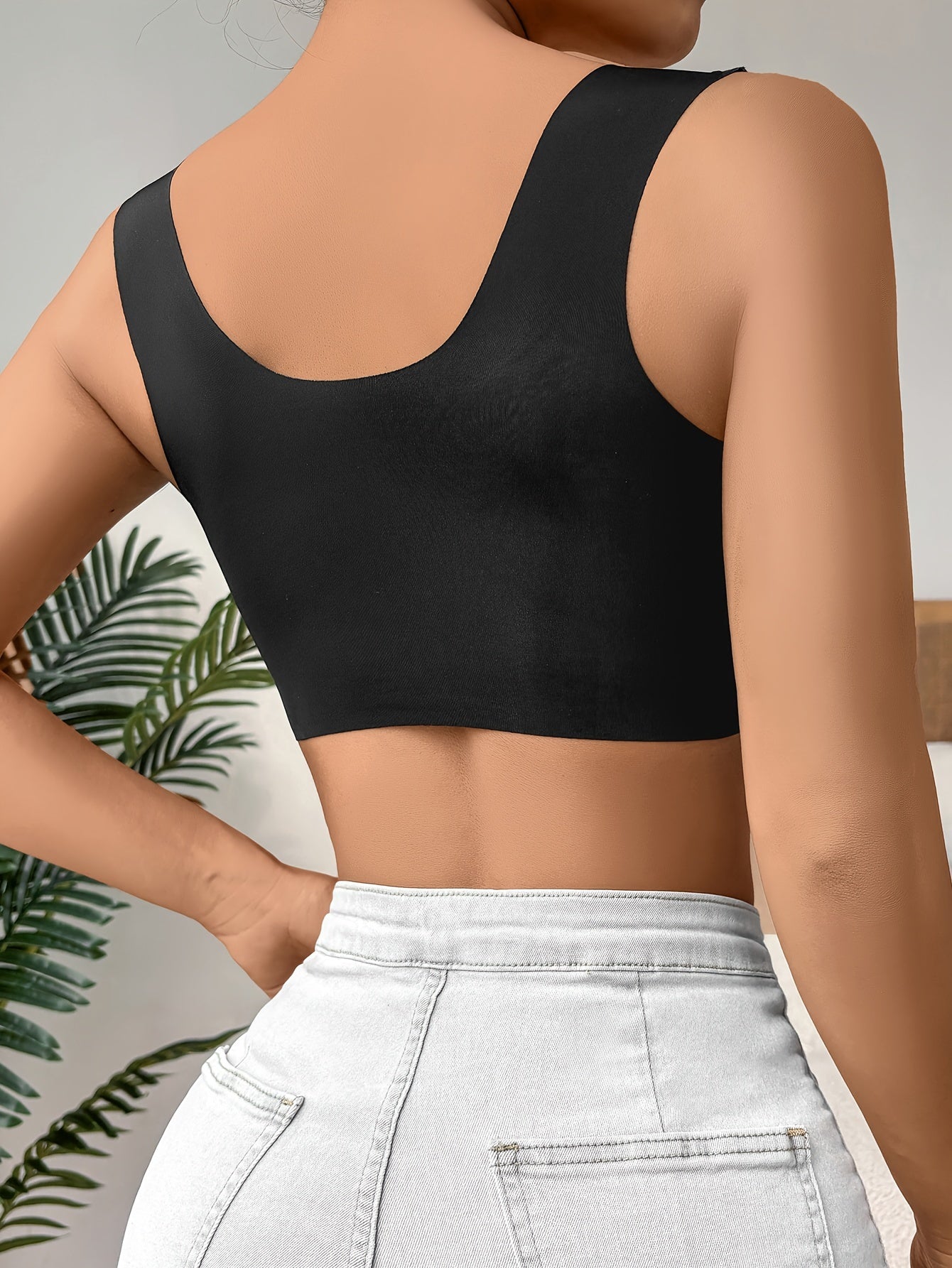Women's Front Closure Wireless Bra – Adjustable Everyday Support Bra