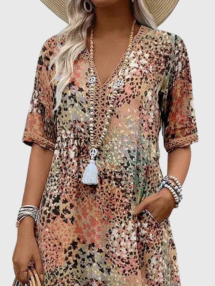 Isabella | Elegant Floral Midi Dress