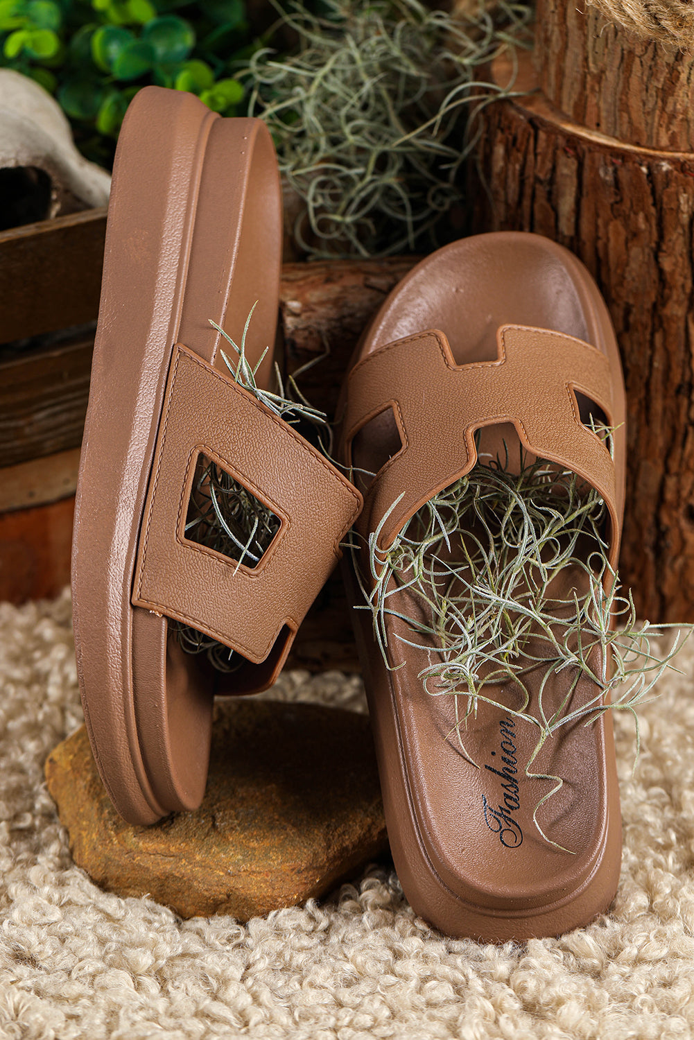 Women's Open Toe Slippers with Soft Footbed and Lightweight Sole