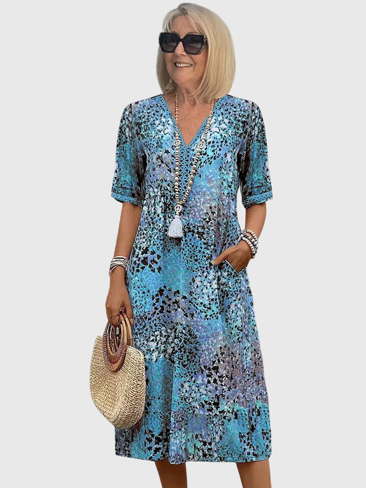 Isabella | Elegant Floral Midi Dress