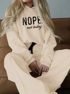 Women's Printed Hoodie Set – Wide Leg Tracksuit