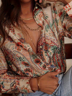 Zaylie | Paisley Print Boho Blouse