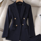 Women's Double-Breasted Pants Suit – Tailored Blazer Co-Ord