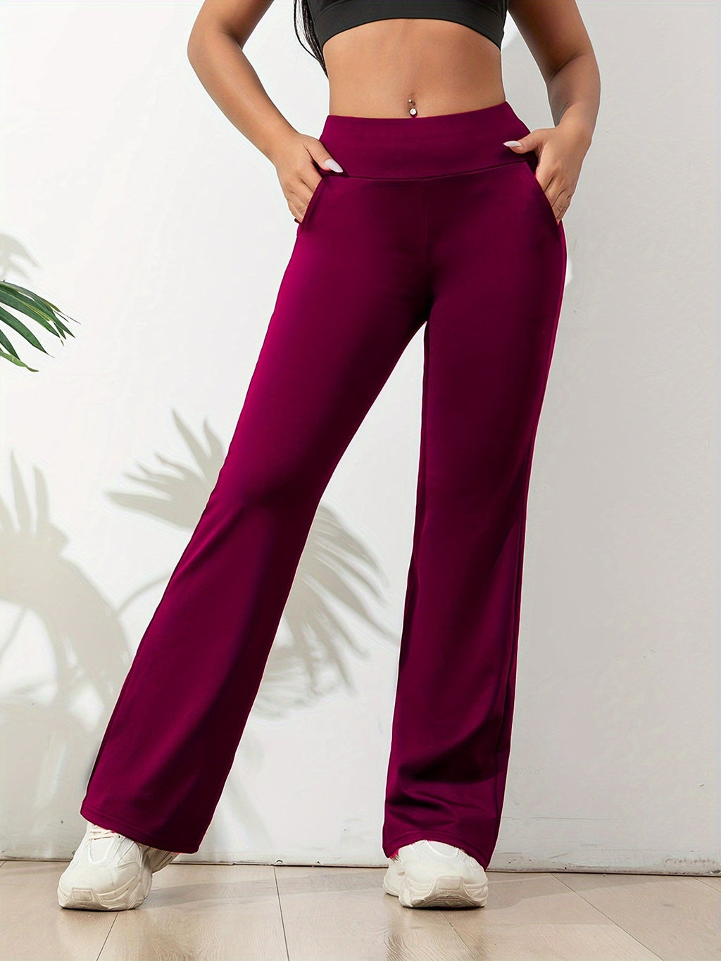 Women's Flare Yoga Pants – High Waist Stretch Pocket Workout Pants