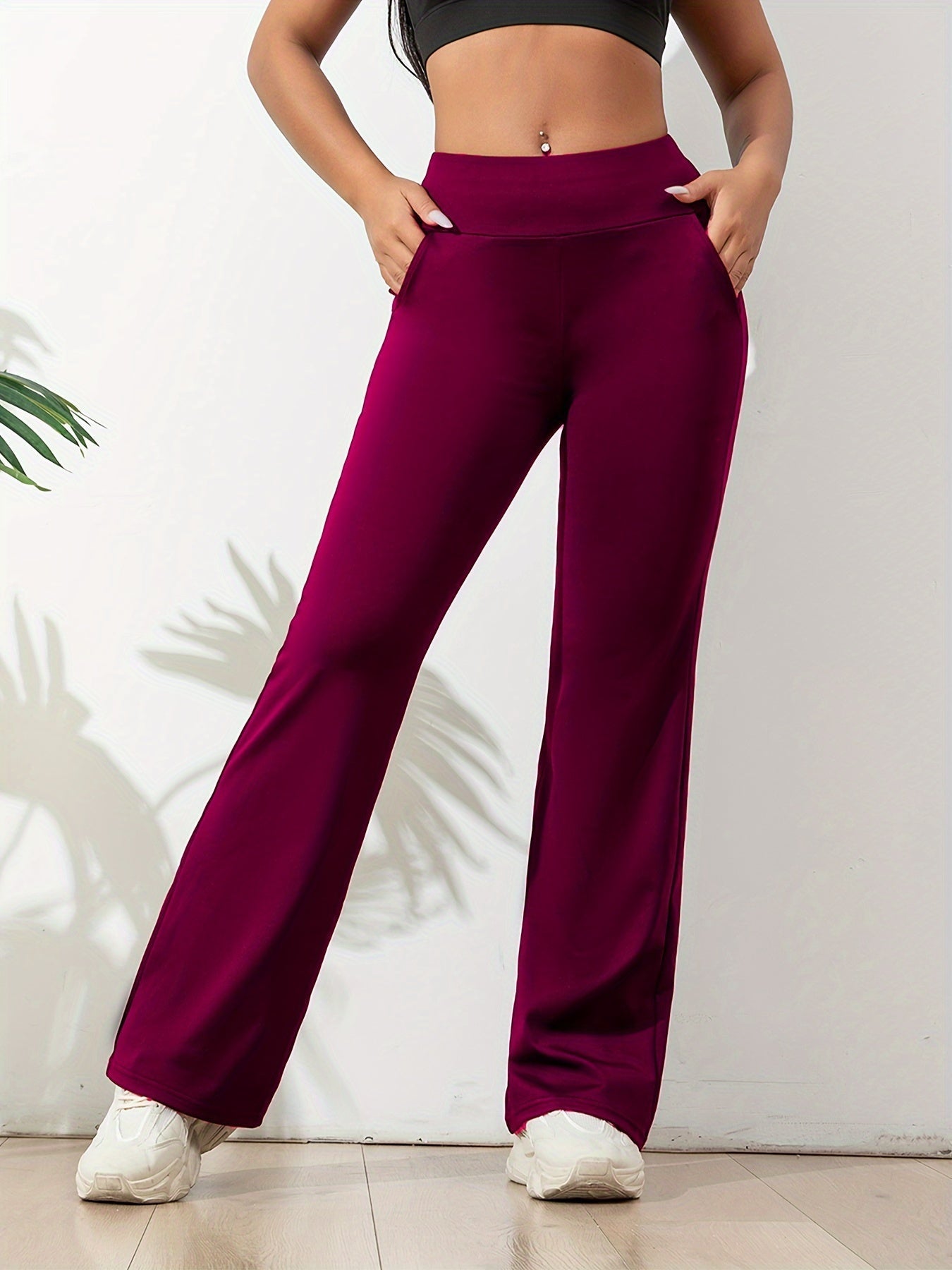 Women's Flare Yoga Pants – High Waist Stretch Pocket Workout Pants