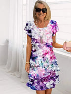 Avery | Floral Pleated Midi Dress