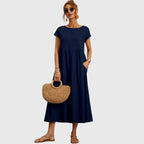 Women's Comfortable Midi Dress – Casual Summer Dress – Fenella