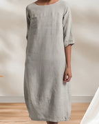 Women's Relaxed Everyday Midi Dress – Casual Summer Dress