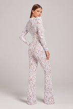 Women's Sequin Party Jumpsuit – Sparkly Formal Occasion Jumpsuit