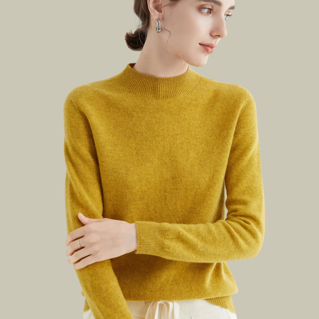 Women's Fitted Turtleneck Sweater – Roll Neck Winter Sweater