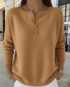 Women's V-Neck Button Cardigan – Long Sleeve Winter Cardigan