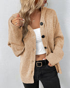 Women's Hooded Lace-Up Cardigan – Long Sleeve Casual Cardigan