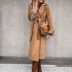 Women's Long Winter Coat – Relaxed Tailored Overcoat