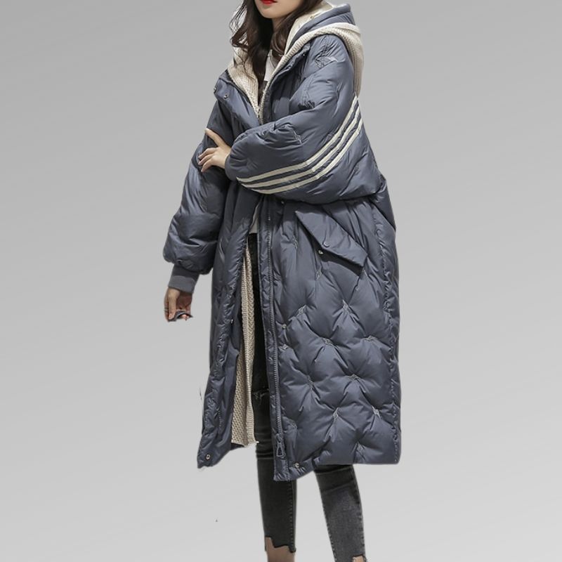 Women's Long Puffer Jacket – Full-Length Quilted Winter Jacket