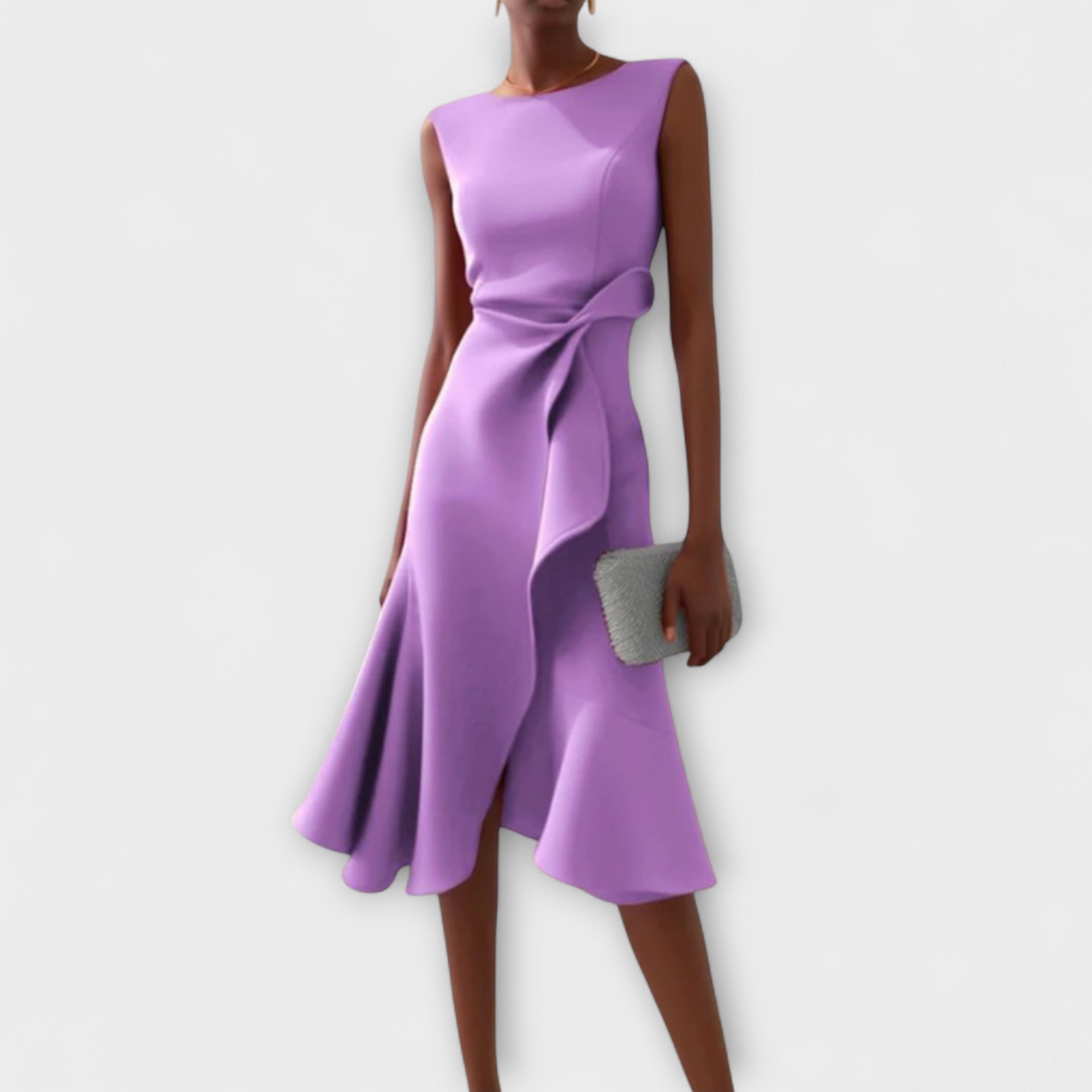 Genevieve | Sophisticated Sleeveless Midi Dress