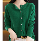 Women's Classic Knit Cardigan – Button Front Long Sleeve Cardigan