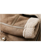 Women's Fleece Lined Jacket – Cropped Zip-Up Winter Jacket
