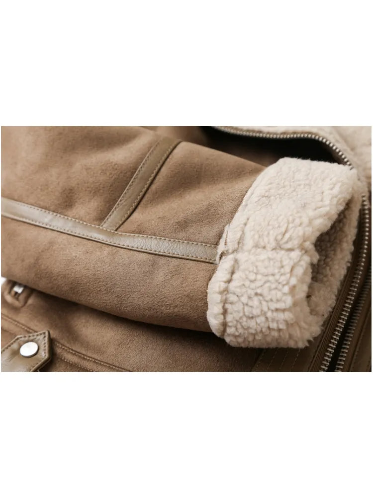 Women's Fleece Lined Jacket – Cropped Zip-Up Winter Jacket