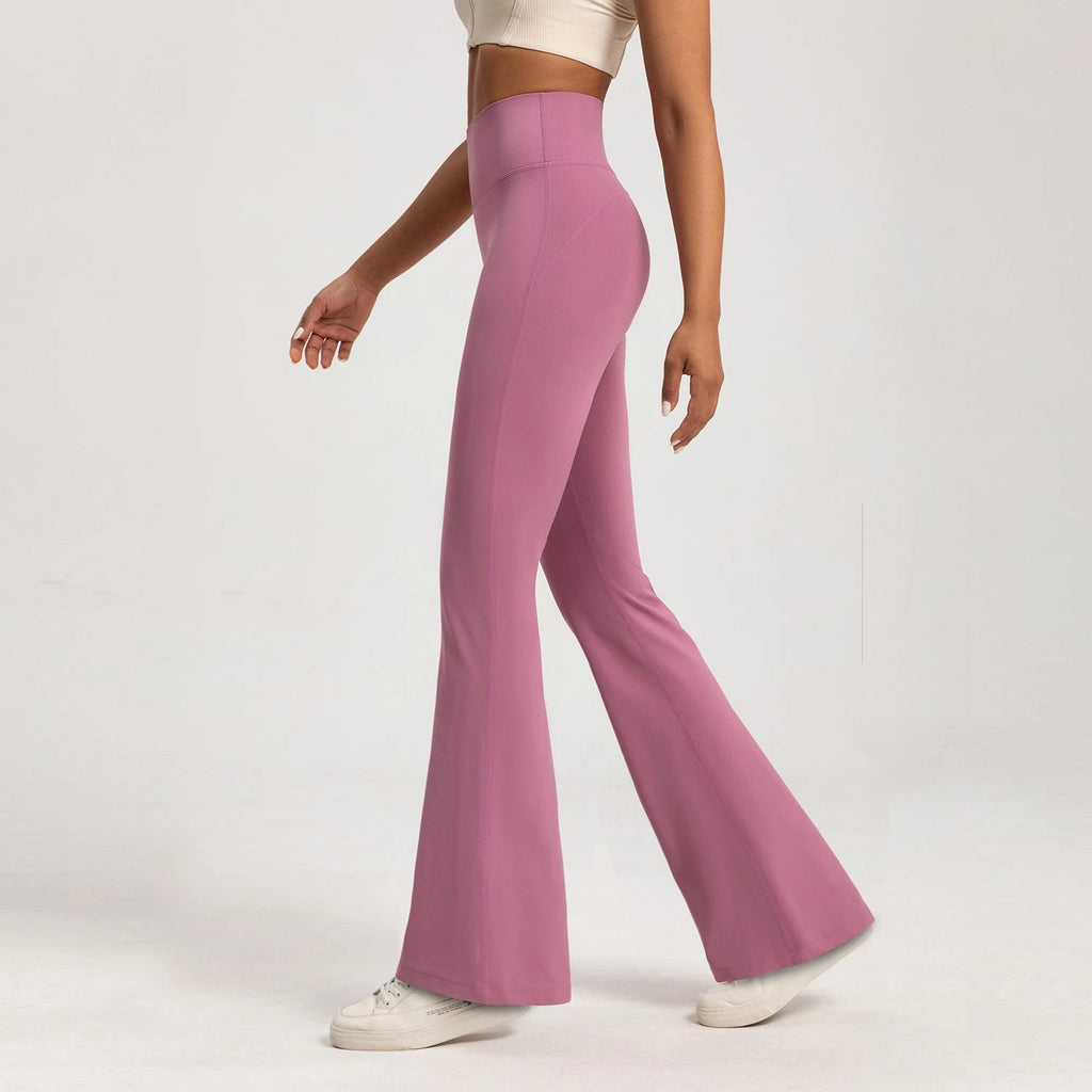 Women's High Waist Flare Leggings – Crossover Waist Workout Yoga Pants